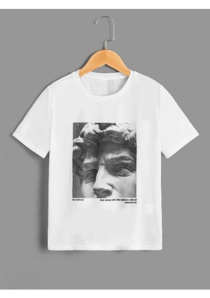 Rahat Kalıp Pamuklu Not Defıned Baskılı Çocuk T-Shirt