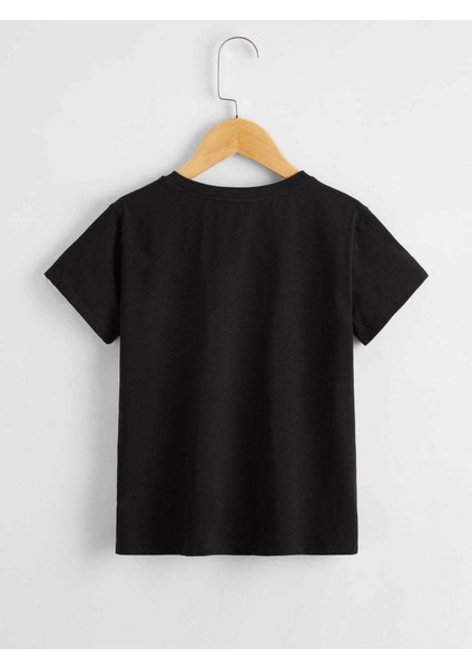 Rahat Kalıp Pamuklu Planets Baskılı Çocuk T-Shirt modelleri
