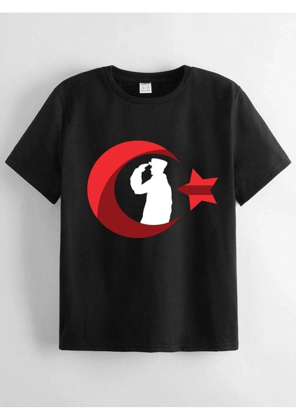 Rahat Kalıp Pamuklu Baskılı Çocuk T-Shirt