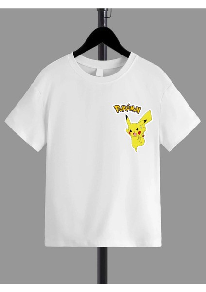 Rahat Kalıp Pamuklu Baskılı Beyaz Çocuk T-Shirt