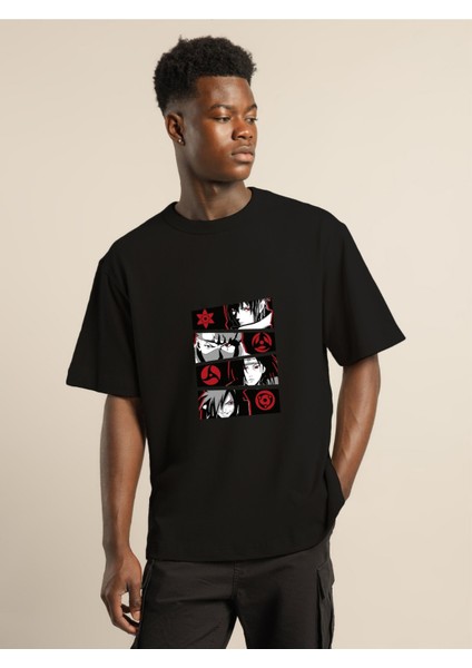 Kırmızı Anime Oversize Tshirt