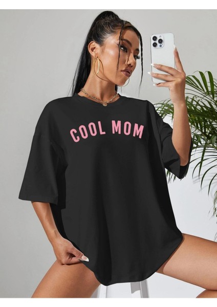 Cool Mom Baskılı Oversize Tshırt modelleri
