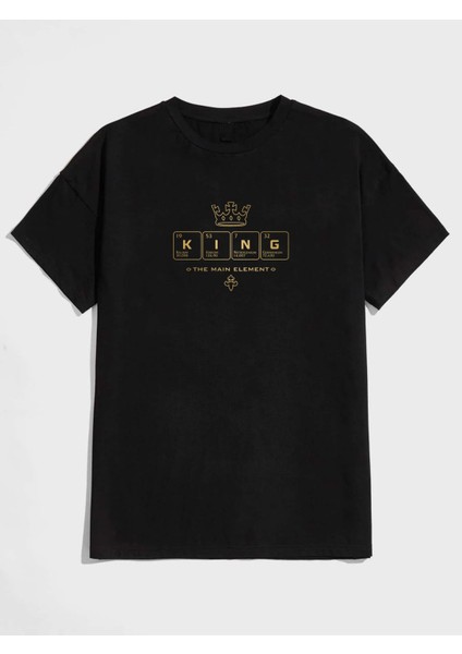 Kıng Baskılı Oversize Tshırt