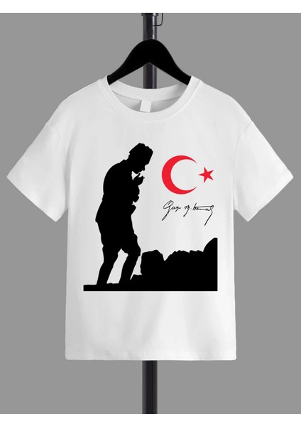 Rahat Kalıp Pamuklu Baskılı Çocuk T-Shirt