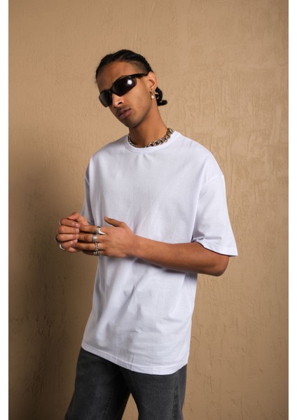 Pamuk Pike Boyfriend Düz T-Shirt modelleri