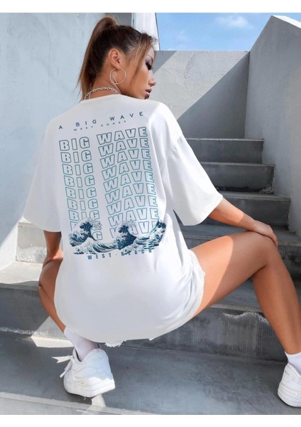 Dalga Baskılı Oversize Tshırt modelleri