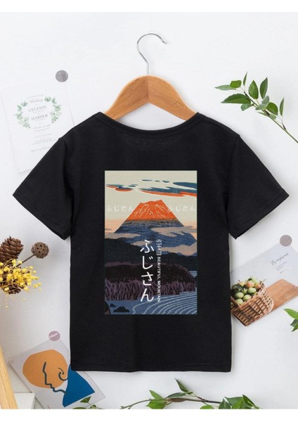 Rahat Kalıp Pamuklu Baskılı Siyah Çocuk T-Shirt fiyatları