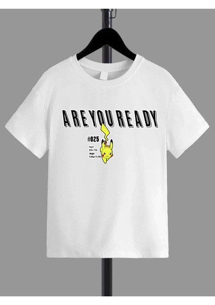 Rahat Kalıp Pamuklu Baskılı Beyaz Çocuk T-Shirt