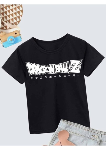 Rahat Kalıp Pamuklu Baskılı Siyah Çocuk T-Shirt