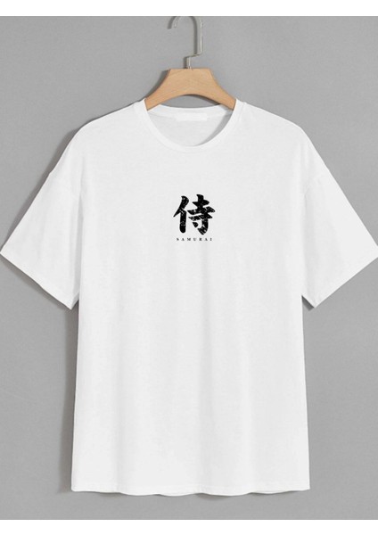 Samuraı Baskılı Oversize Tshırt