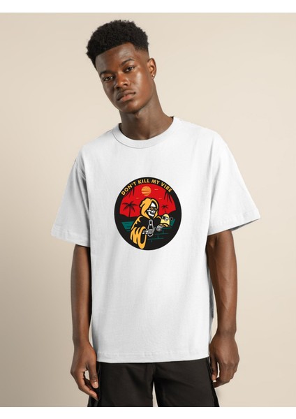 Pelerinli Iskelet Oversize Tshirt