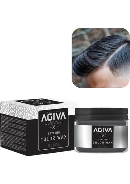 Saç Şekillendirici Agiva Styling Color Wax Siyah 120 ml