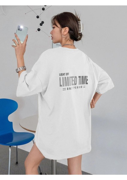 Lımıted Tıme Baskılı Oversize Tshırt