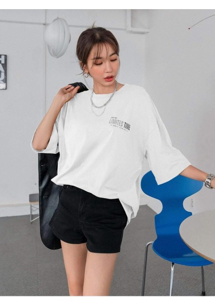 Lımıted Tıme Baskılı Oversize Tshırt
