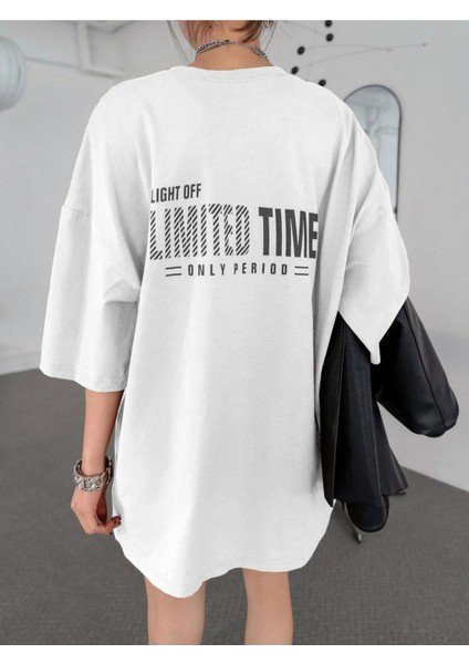 Lımıted Tıme Baskılı Oversize Tshırt