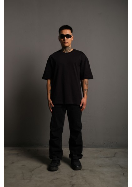 Oversize Düz Pamuklu T-Shirt fırsatları