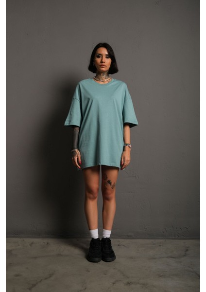 Oversize Düz Pamuklu T-Shirt fiyatları