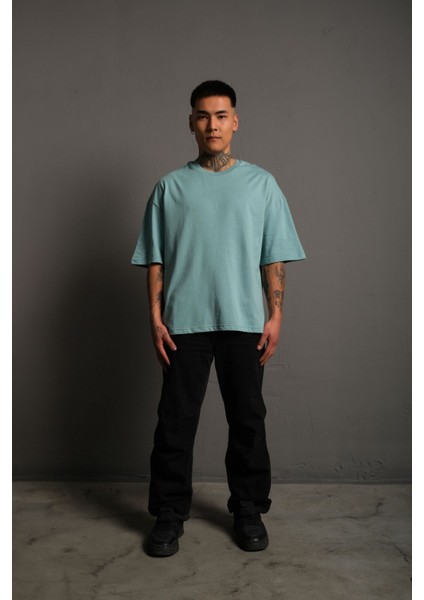 Oversize Düz Pamuklu T-Shirt fırsatları