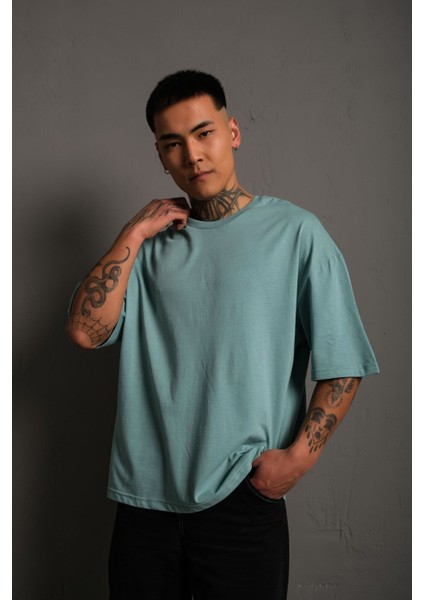 Oversize Düz Pamuklu T-Shirt indirimleri