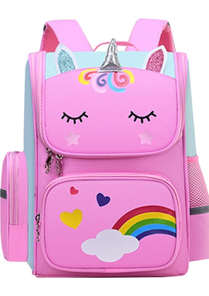 Unicorn Desenli Pembe Kız Çocuk Okul Sırt Çantası modelleri