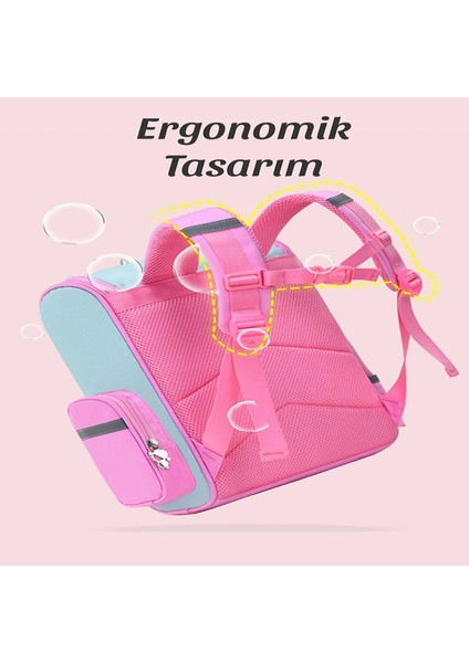 Unicorn Desenli Pembe Kız Çocuk Okul Sırt Çantası fırsatları