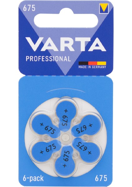 Akdenizpos XD01 Varta 675 No Kulaklik Pili (6li Paket) (Yeni)