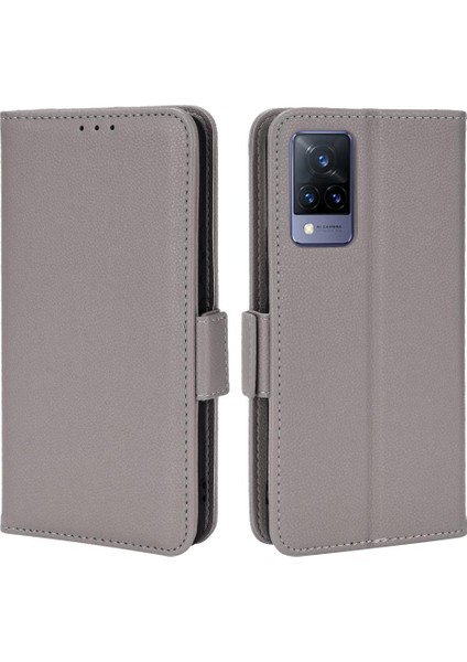 Vivo V21 4g Için Kılıf/5g Pu Deri Kart Yuvaları Tutucu Yan Toka Cüzdan (Yurt Dışından)