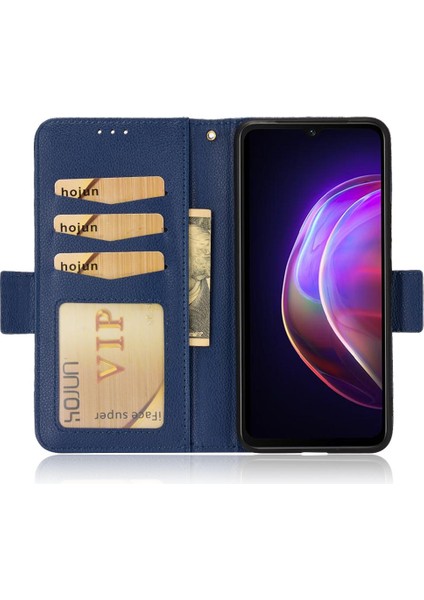 Vivo V21 4g Için Kılıf/5g Pu Deri Kart Yuvaları Tutucu Yan Toka Cüzdan (Yurt Dışından)