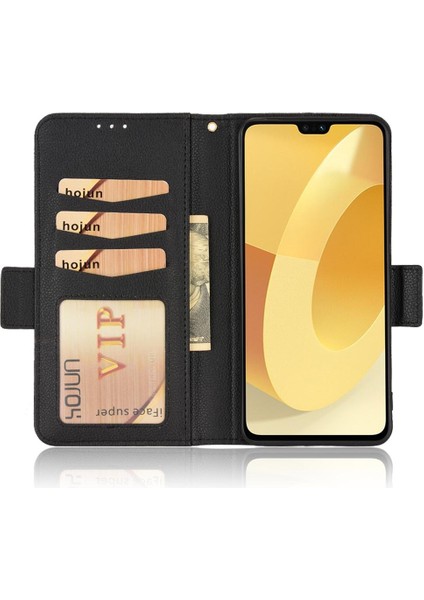 Vivo V23 5g Için Kılıf Manyetik Pu Deri Cüzdan Kart Yuvaları Tutucu Yan (Yurt Dışından)