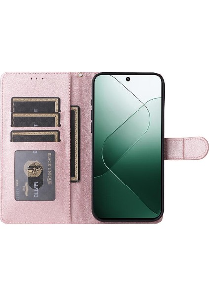 Bdt Shop Xiaomi 14 5g Için Flip Case Deri Çanta Basit Iş Darbeye Çevir (Yurt Dışından)