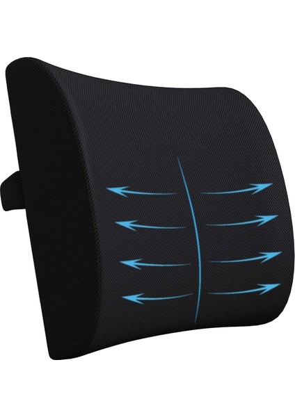 Tekno Trust Siyah Bel Minderi Sandalye Minderi Ofis Minderi Ortopedik Sırt Minderi 36 x 36 Polyester indirimleri