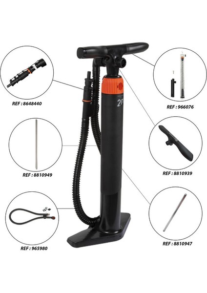Basit Pompa - Stand Up Paddle ve Kano Çift Ektili Yüksek Basınçlı 0-10PSI Uyumlu