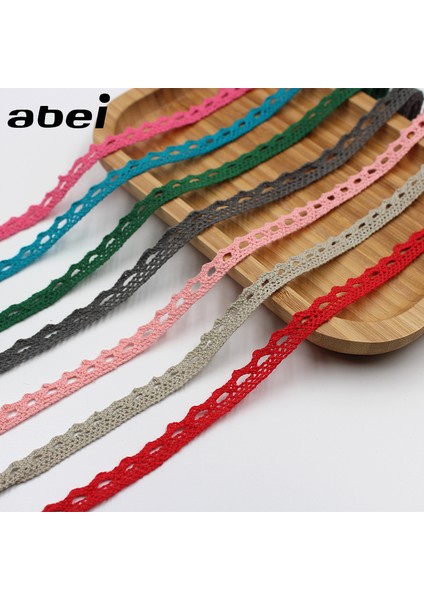 Bakır Tarzı 10 Yards Mix Renkler Pamuk Dantel Trimler Pamuk Kurdele Dıy Giysileri Hometexile Kenar Süsleme El Yapımı Pamuklu Kumaş Malzemesi (Yurt Dışından)