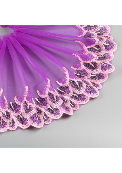 Yeni-Yeşil Stil 2019 Yeni 20*100 cm Nakış Tavuskuşu Tasarım Net Dantel Kumaş Tissu Costura Örgü Tül Gipür Kordon Dantel Dikiş Dıy Bebek Bezi (Yurt Dışından)