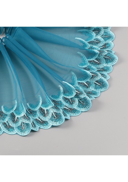 Yeni-Yeşil Stil 2019 Yeni 20*100 cm Nakış Tavuskuşu Tasarım Net Dantel Kumaş Tissu Costura Örgü Tül Gipür Kordon Dantel Dikiş Dıy Bebek Bezi (Yurt Dışından)