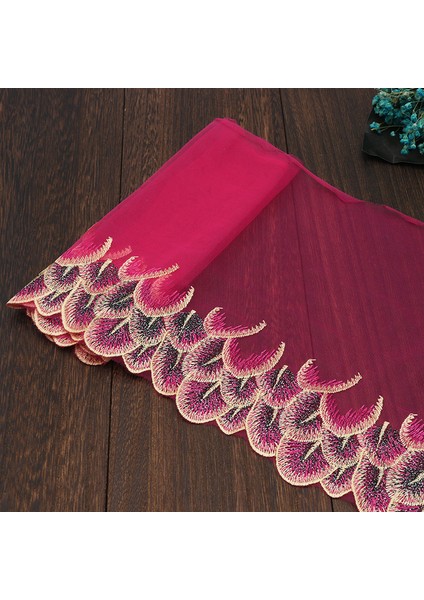 Yeni-Yeşil Stil 2019 Yeni 20*100 cm Nakış Tavuskuşu Tasarım Net Dantel Kumaş Tissu Costura Örgü Tül Gipür Kordon Dantel Dikiş Dıy Bebek Bezi (Yurt Dışından)