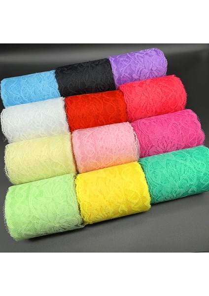 Kırmızı Stil 5 Yardslot 8 cm Dantel Şerit Işlemeli Dantel Kumaş Trim Dekorasyon Dıy El Yapımı Dikiş El Sanatları Afrika Dantel Kumaş (Yurt Dışından)