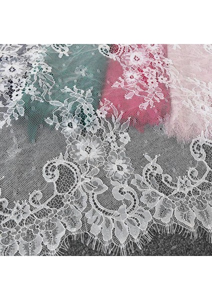 No.9 Tarzı 3mt Için 1 Grup 3 Metre 38CM Genişliğinde Freantilly Dantel Kirli Beyaz Çiçek Işlemeli Dantel Trim, Her Iki Tarafta Taraklı Kirpik Kenarlı (Yurt Dışından) modelleri