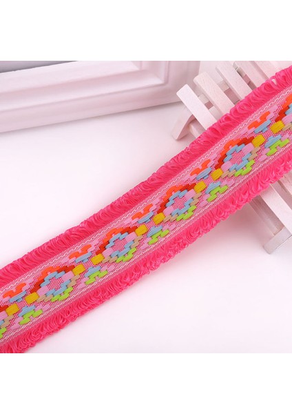 Gül Kırmızı Tarzı 4.5 cm Pamuk Püskül Dantel Kumaş Kurdeleler Saçak Jakarlı Dokumalar Dıy El Sanatları Dikiş Dantel Trimler Giysi Yaka Dekoratif 1y (Yurt Dışından)