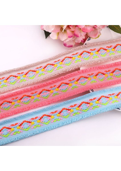 Gül Kırmızı Tarzı 4.5 cm Pamuk Püskül Dantel Kumaş Kurdeleler Saçak Jakarlı Dokumalar Dıy El Sanatları Dikiş Dantel Trimler Giysi Yaka Dekoratif 1y (Yurt Dışından)