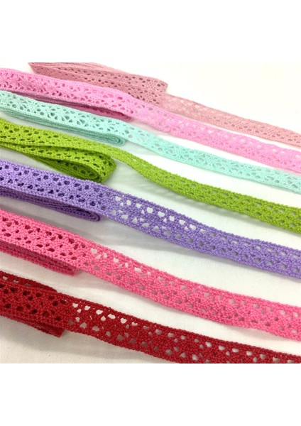 C008-3 Kırmızı 1.5cm Stili 2 Yarda 2y 0..8 cm Tığ Işi Dokuma Pamuk Dantel Şerit Için El Yapımı Zanaat Patchwork Dikiş Paskalya Düğün Deco Hediye Çiçek Ambalaj (Yurt Dışından)