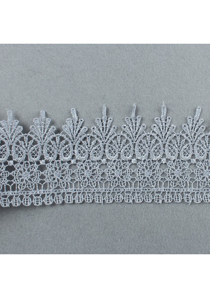 Gri Tarzı 15 Yardslot Vintage Bej Işlemeli Dantel Kenar Trim Şerit Aplike Dıy Dikiş El Sanatları 10CM Geniş (Yurt Dışından)