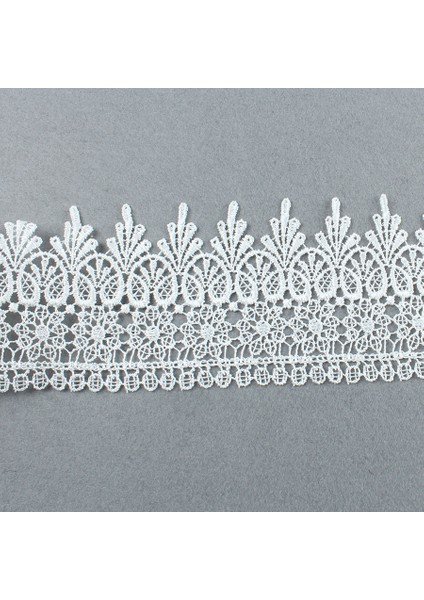 Gri Tarzı 15 Yardslot Vintage Bej Işlemeli Dantel Kenar Trim Şerit Aplike Dıy Dikiş El Sanatları 10CM Geniş (Yurt Dışından)