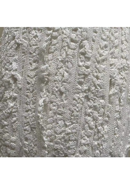 5 Metrelik Elastik Fildişi Pamuk Dantel Trimler Pamuk Streç Dantel Şerit Diy Çorap Elbise Hometexile Wrap Dokuma Bant Süsleme (Yurt Dışından)