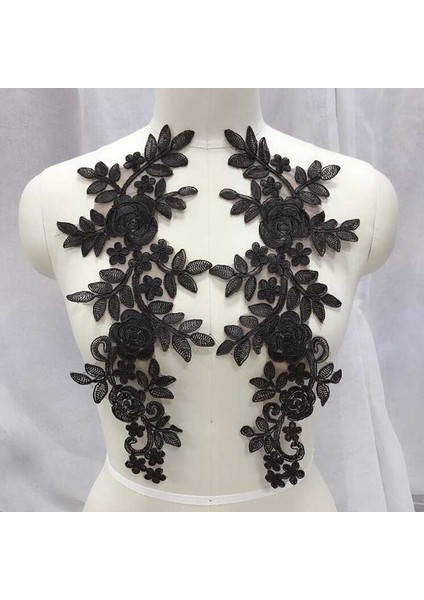 Style4 Kırmızı Stil 1 Çift Dantel Kumaş Aplike Çiçek Düğün Kumaş Kostüm Elbise Dekor Için Yama Dikiş Aplike El Sanatları (Yurt Dışından)