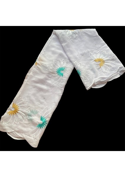 No.1 Tarzı 2 Yards Afrika Net Dantel Afrika Dantel Kumaş Düğün Şifon Kumaş Nakış Nijeryalı Dantel Kumaş Elbise Için (Yurt Dışından)