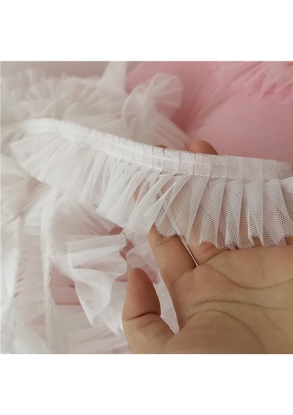 Antik Bakır Tarzı Son Dantel Trim Gipür Şerit Pileli Tül Dantel Kumaş Dikiş Gelinlik Süslemeler Giyim Aksesuarları Dentelle LQ10 (Yurt Dışından)