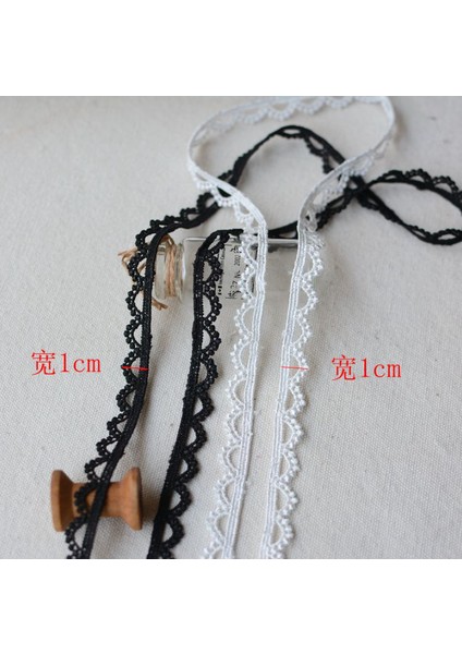 Siyah Stil 5 Yardslot Genişliği 1 cm Hilal Suda Çözünür Dantel Trim Şerit Konfeksiyon Dikiş Dekorasyon Için Siyah Beyaz Dantel Aksesuarları Dıy (Yurt Dışından)