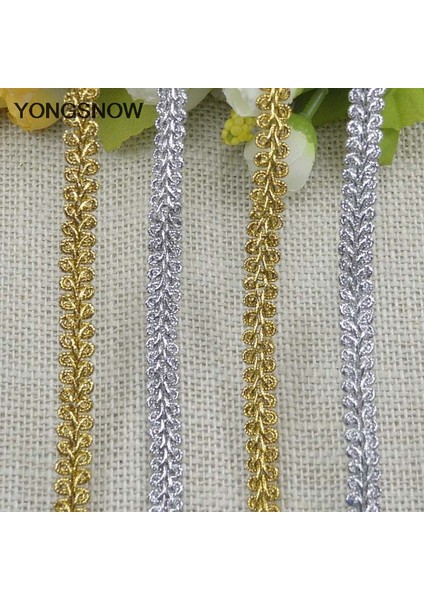 Altın Tarzı 1CMX5M 5mlot 1 cm Altın Gümüş Dantel Trim Şerit Dıy Perde Craft Kumaş Dikiş Aksesuarları Işlemeli Giyim Için Eğri Dantel Kırpma (Yurt Dışından)