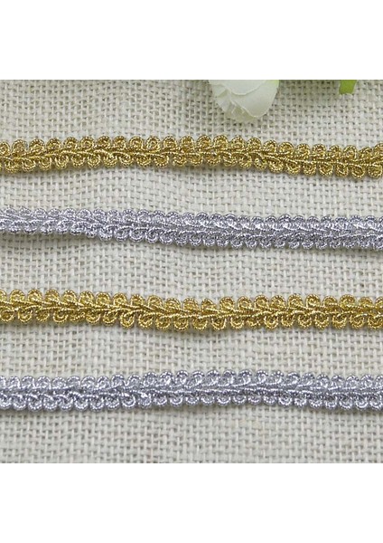 Altın Tarzı 1CMX5M 5mlot 1 cm Altın Gümüş Dantel Trim Şerit Dıy Perde Craft Kumaş Dikiş Aksesuarları Işlemeli Giyim Için Eğri Dantel Kırpma (Yurt Dışından)